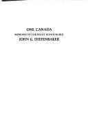 Cover of One Canada by John G. Diefenbaker