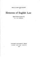 Cover of Elements of English law by William Geldart