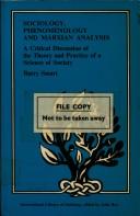Front cover of Sociology, phenomenology and Marxian analysis by Barry Smart