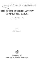 Cover of The South English Nativity of Mary and Christ by O. S. Pickering
