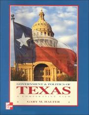 Front cover of Government and Politics of Texas by Gary M. Halter