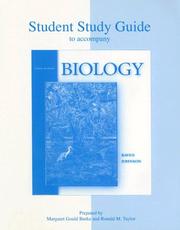 Front cover of Student study guide to accompany Biology, fifth edition by Peter H. Raven