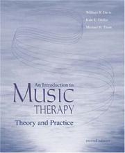 Front cover of An introduction to music therapy by William Barron Davis