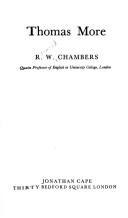 Cover of Thomas More by R. W. Chambers