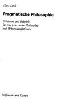 Front cover of Pragmatische Philosophie by Hans Lenk