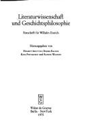 Front cover of Literaturwissenschaft und Geschichtsphilosophie by Helmut Arntzen