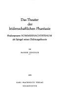 Front cover of Das Theater der leidenschaftlichen Phantasie by Rainer Lengeler