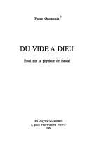 Front cover of Du vide à Dieu by Pierre Guenancia