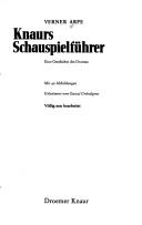 Cover of Knaurs Schauspielführer by Verner Arpe