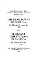 Front cover of The dead towns of Georgia by Charles Colcock Jones Jr.