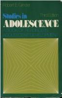 Cover of Studies in adolescence by Robert E. Grinder