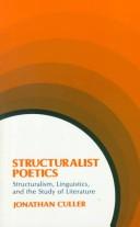 Cover of Structuralist poetics by Jonathan D. Culler