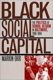 Cover of Black Social Capital by Marion Orr