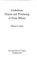 Front cover of Confederate finance and purchasing in Great Britain by Richard I. Lester