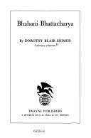 Cover of Bhabani Bhattacharya by Dorothy Blair Shimer