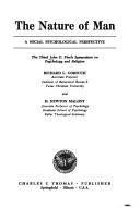 Front cover of The nature of man by John G. Finch Symposium on Psychology and Religion Fuller Theological Seminary 1973.