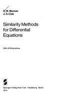 Cover of Similarity methods for differential equations by George W. Bluman
