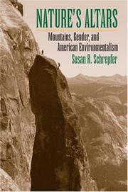 Cover of Nature's altars by Susan R. Schrepfer