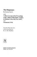 Cover of The dispensary by Sir Samuel Garth