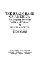 Front cover of The brain bank of America by Philip M. Boffey