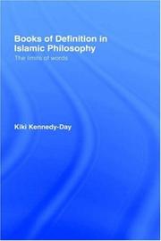 Cover of Books of definition in Islamic philosophy by Kiki Kennedy-Day