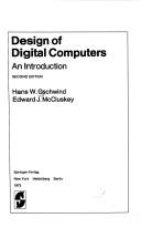 Front cover of Design of digital computers by Hans W. Gschwind