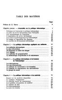 Front cover of Politique informatique dans l'entreprise by R. Baulac