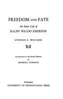 Front cover of Freedom and fate by Stephen E. Whicher