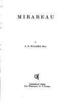 Cover of Mirabeau by Paul Ferdinand Willert