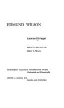 Cover of Edmund Wilson by Leonard Kriegel