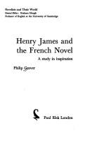 Front cover of Henry James and the French novel by Philip Grover
