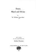 Front cover of Essays, moral and divine by Anstruther, William Sir