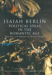 Front cover of Political Ideas in the Romantic Age by Isaiah Berlin