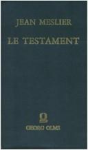 Cover of Le Testament by Jean Meslier