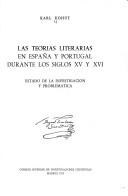 Cover of Las teorías literarias en España y Portugal durante los siglos XV y XVI by Karl Kohut