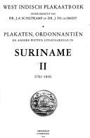 Cover of Plakaten, ordonnantiën en andere wetten by Suriname.