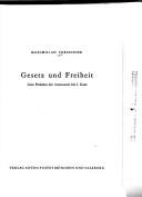 Cover of Gesetz und Freiheit by Maximilian Forschner