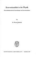 Cover of Konventionalität in der Physik by Werner Diederich