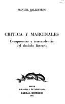 Cover of Crítica y marginales by Manuel Ballestero