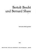 Front cover of Bertolt Brecht und Bernard Shaw by Karl-Heinz Schoeps