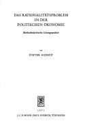Front cover of Das Rationalitätsproblem in der politischen Ökonomie by Dieter Aldrup