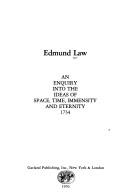 Front cover of An enquiry into the ideas of space, time, immensity, and eternity by Edmund Law