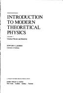 Front cover of Introduction to modern theoretical physics by Edward G. Harris