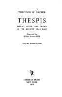 Cover of Thespis by Theodor Herzl Gaster