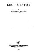 Cover of Leo Tolstoy by Aylmer Maude