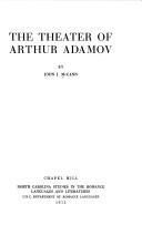 Front cover of The theater of Arthur Adamov by John Joseph McCann