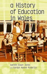 Cover of HISTORY OF EDUCATION IN WALES by GARETH ELWYN JONES