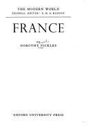 Front cover of France by Dorothy Maud Pickles