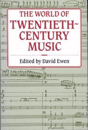 Front cover of The world of twentieth-century music by David Ewen