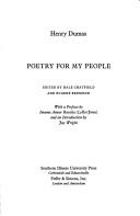 Front cover of Poetry for my people by Henry Dumas
